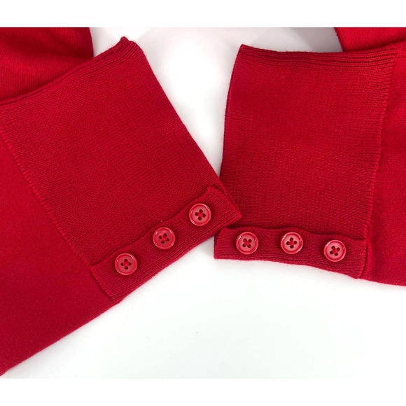 Talbots Plus women's Christmas red turtleneck pullover sweater long sleeve 2X - Picture 7 of 8